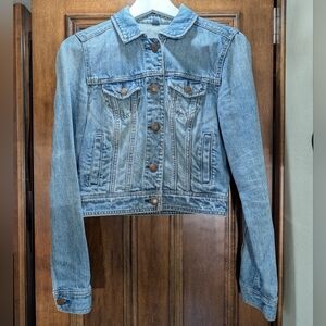 American Eagle Crop Jean Jacket M